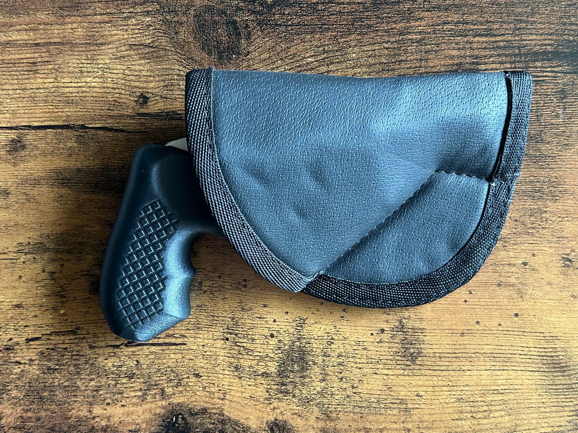 The Recoil Rider grip works perfectly for CCW pocket carry. The J-Frame conceals perfectly in the Sticky pocket holster with these recoil-absorbing revolver grips.