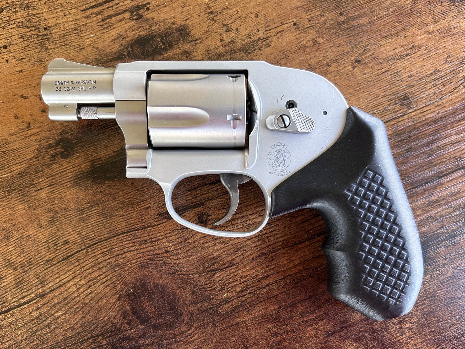 Concealed carry grips for the hammered Smith & Wesson J-Frame Humpback line (model 638, 38, 49, 649). Before, wheelgun folks had to choose between shooting comfort (rubber grips) or carry comfort (wood or G10 grips). Recoil Rider revolver grips provide both, featuring the recoil absorption of rubber grips with the snag-free comfort of wooden grips. Plus, they reduce the weight for easier carry and improve the grip angle of your Humpback S&W J-Frame for a more natural point-of-aim.