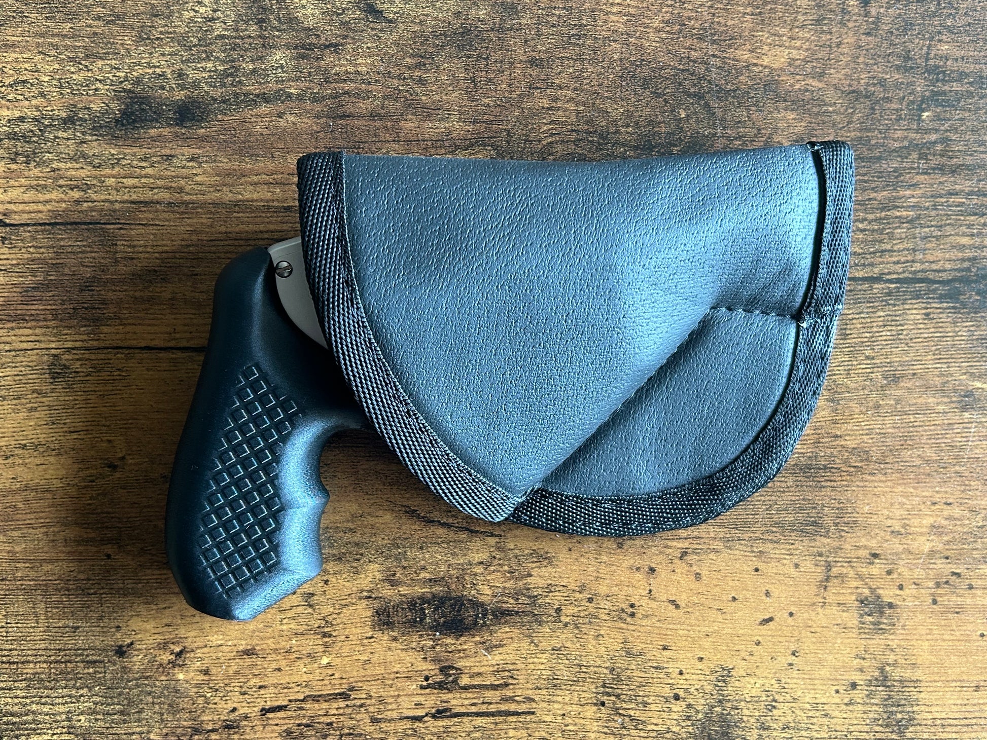 Concealed carry grips for the Smith and Wesson J-Frame line. Before, wheelgun folks had to choose between shooting comfort (rubber grips) or carry comfort (wood or G10 grips). Recoil Rider revolver grips provide both, featuring the recoil absorption of rubber grips with the snag-free comfort of wooden grips. Plus, they reduce the weight for easier carry and improve the grip angle of your S&W J-Frame for a more natural point-of-aim. Easily carry your revolver AIWB or in the pocket.