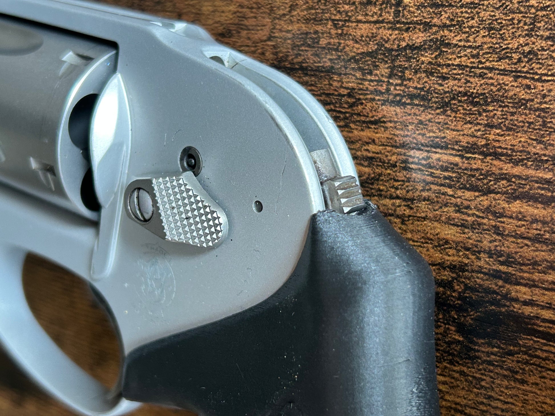 Concealed carry grips for the hammered Smith & Wesson J-Frame Humpback line (model 638, 38, 49, 649). Before, wheelgun folks had to choose between shooting comfort (rubber grips) or carry comfort (wood or G10 grips). Recoil Rider revolver grips provide both, featuring the recoil absorption of rubber grips with the snag-free comfort of wooden grips. Plus, they reduce the weight for easier carry and improve the grip angle of your Humpback S&W J-Frame for a more natural point-of-aim.