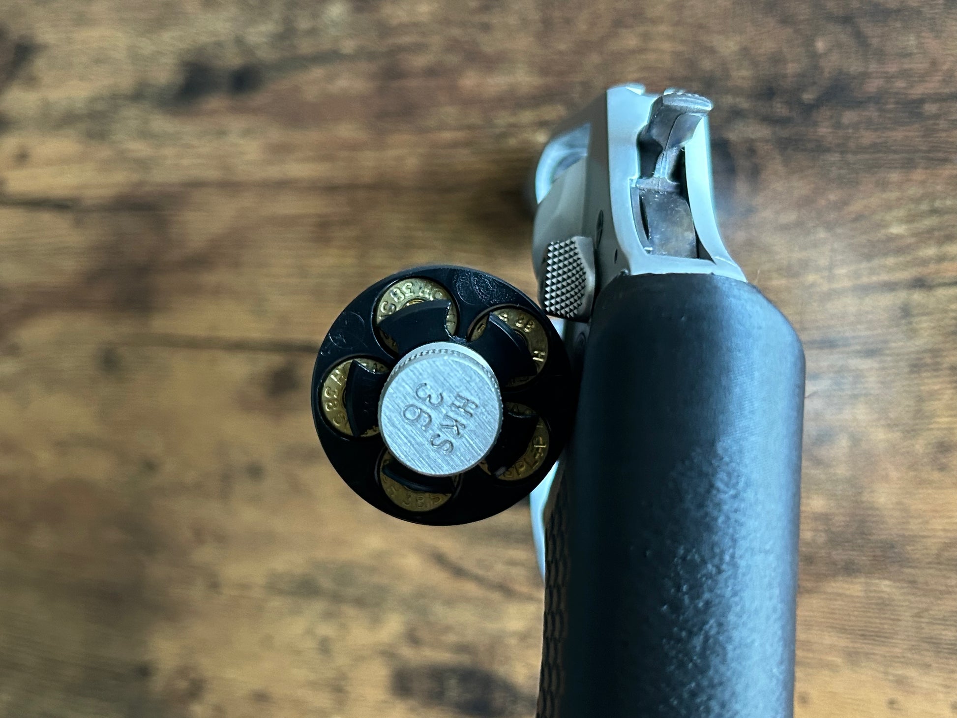 Concealed carry grips for the hammered Smith & Wesson J-Frame DASA line. Before, wheelgun folks had to choose between shooting comfort (rubber grips) or carry comfort (wood or G10 grips). Recoil Rider revolver grips provide both, featuring the recoil absorption of rubber grips with the snag-free comfort of wooden grips. Plus, they reduce the weight for easier carry and improve the grip angle of your hammered S&W J-Frame for a more natural point-of-aim. For pocket carry and AIWB.