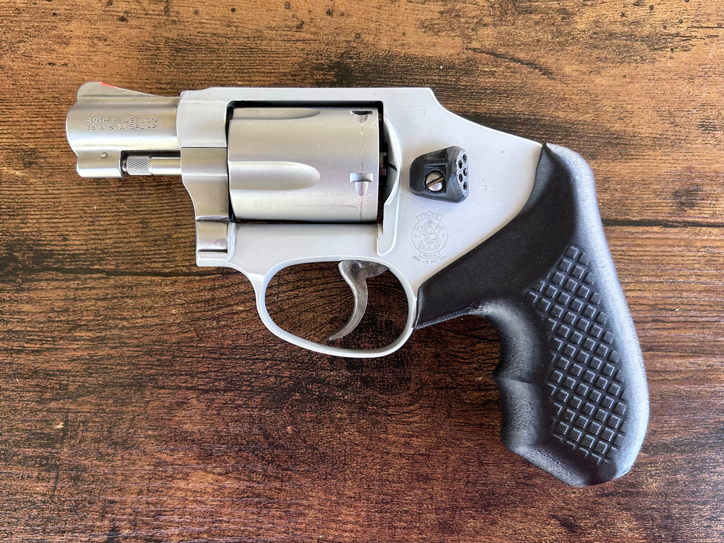 Concealed carry grips for the Smith and Wesson J-Frame line. Before, wheelgun folks had to choose between shooting comfort (rubber grips) or carry comfort (wood or G10 grips). Recoil Rider revolver grips provide both, featuring the recoil absorption of rubber grips with the snag-free comfort of wooden grips. Plus, they reduce the weight for easier carry and improve the grip angle of your S&W J-Frame for a more natural point-of-aim. Easily carry your revolver AIWB or in the pocket.
