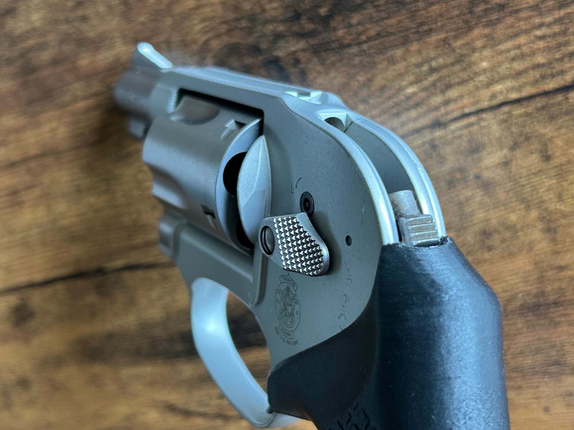 Concealed carry grips for the hammered Smith & Wesson J-Frame Humpback line (model 638, 38, 49, 649). Before, wheelgun folks had to choose between shooting comfort (rubber grips) or carry comfort (wood or G10 grips). Recoil Rider revolver grips provide both, featuring the recoil absorption of rubber grips with the snag-free comfort of wooden grips. Plus, they reduce the weight for easier carry and improve the grip angle of your Humpback S&W J-Frame for a more natural point-of-aim.