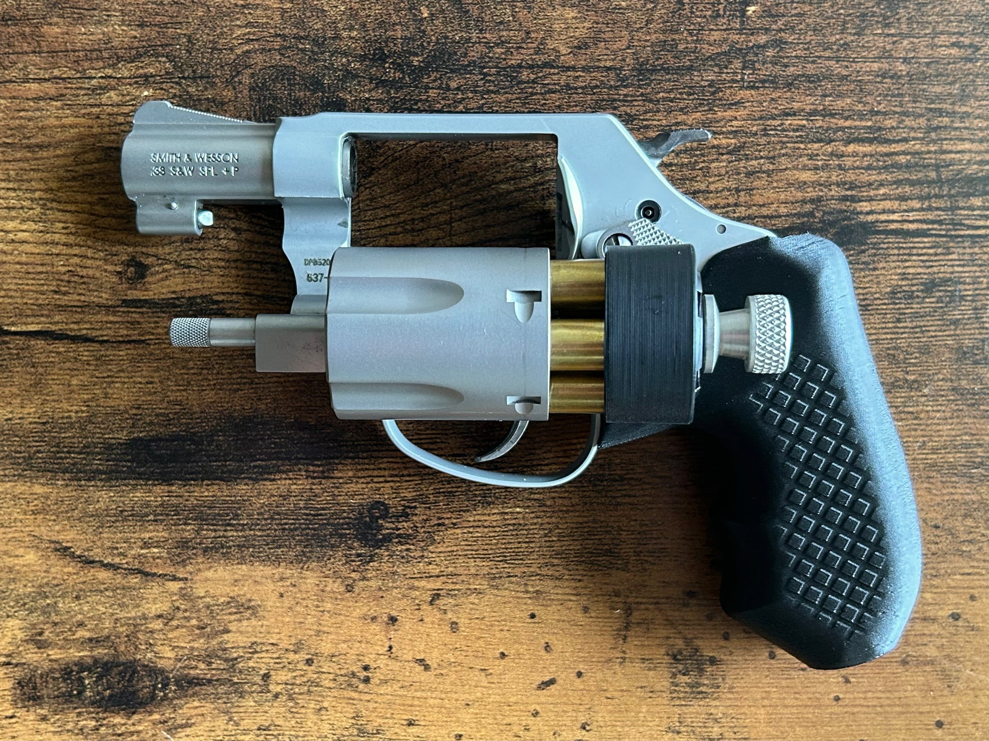Concealed carry grips for the hammered Smith & Wesson J-Frame DASA line. Before, wheelgun folks had to choose between shooting comfort (rubber grips) or carry comfort (wood or G10 grips). Recoil Rider revolver grips provide both, featuring the recoil absorption of rubber grips with the snag-free comfort of wooden grips. Plus, they reduce the weight for easier carry and improve the grip angle of your hammered S&W J-Frame for a more natural point-of-aim. For pocket carry and AIWB.