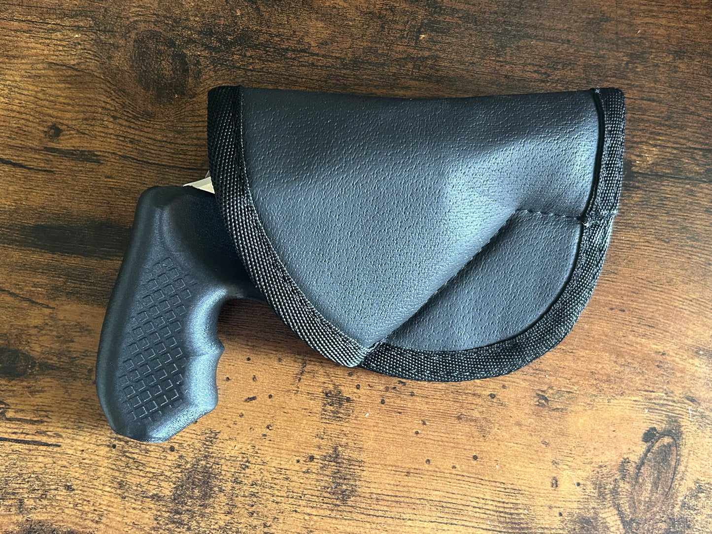 Concealed carry grips for the hammered Diamondback SDR revolver. Before, wheelgun folks had to choose between shooting comfort (rubber grips) or carry comfort (wood or G10 grips). Recoil Rider revolver grips provide both, featuring the recoil absorption of rubber grips with the snag-free comfort of wooden grips. Plus, they reduce the weight for easier carry and improve the grip angle of your Diamondback SDR for a more natural point-of-aim. Perfect if you're carrying your revolver AIWB or in the pocket.