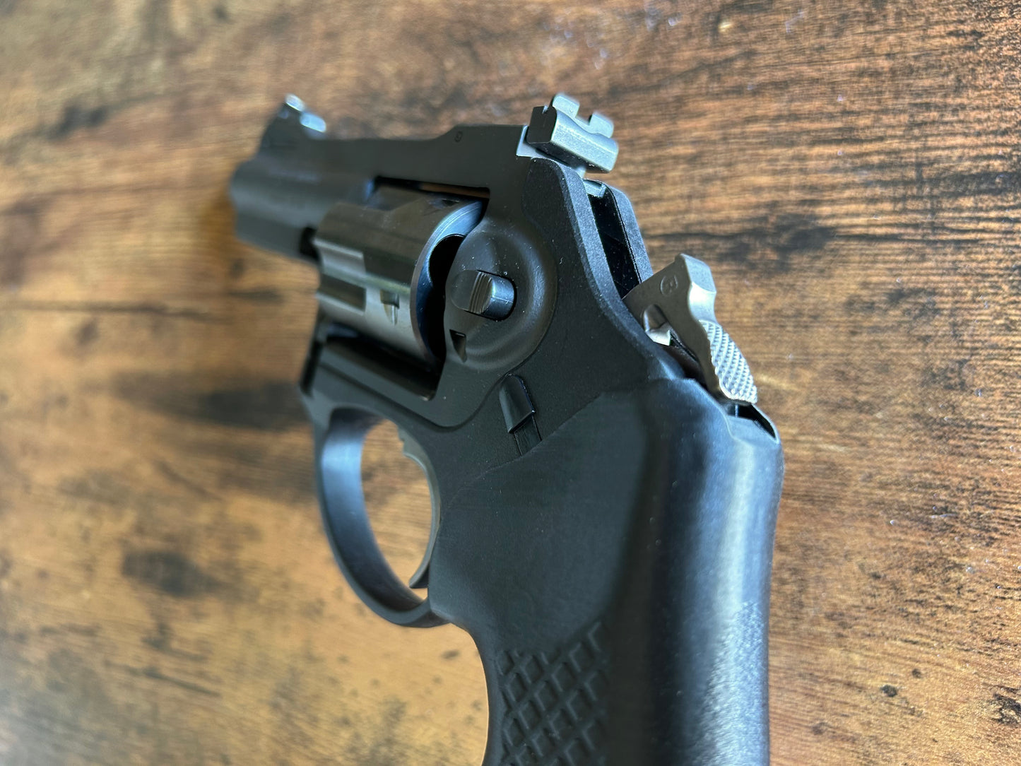 "Zero-compromise" concealed carry grips for the Ruger LCR and LCRx revolvers. Before, wheelgun folks had to choose between shooting comfort (rubber grips) or carry comfort (wood or G10 grips). Recoil Rider revolver grips provide both, featuring the recoil absorption of rubber grips with the snag-free comfort of wooden grips. Plus, they reduce the weight for easier carry. If you're carrying your revolver AIWB or in the pocket, these utilitarian grips will provide a superior shooting and CCW experience.