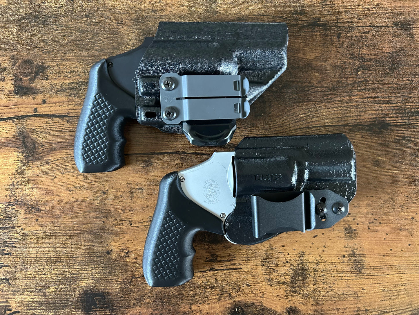 For the ultra-minimalist revolver user who conceal-carries in the pocket: Ultra-concealable boot grips for the Smith & Wesson J-Frame line, optimized for pocket-carry. Recoil Rider grips are the the lightest boot grips available for the J-Frame, plus they absorb recoil with a slim profile and a snag-free draw. They also improve the grip angle of your S&W J-Frame for a more natural point-of-aim. If you're carrying your revolver the pocket, these boot grips will provide a superior shooting and CCW experience.