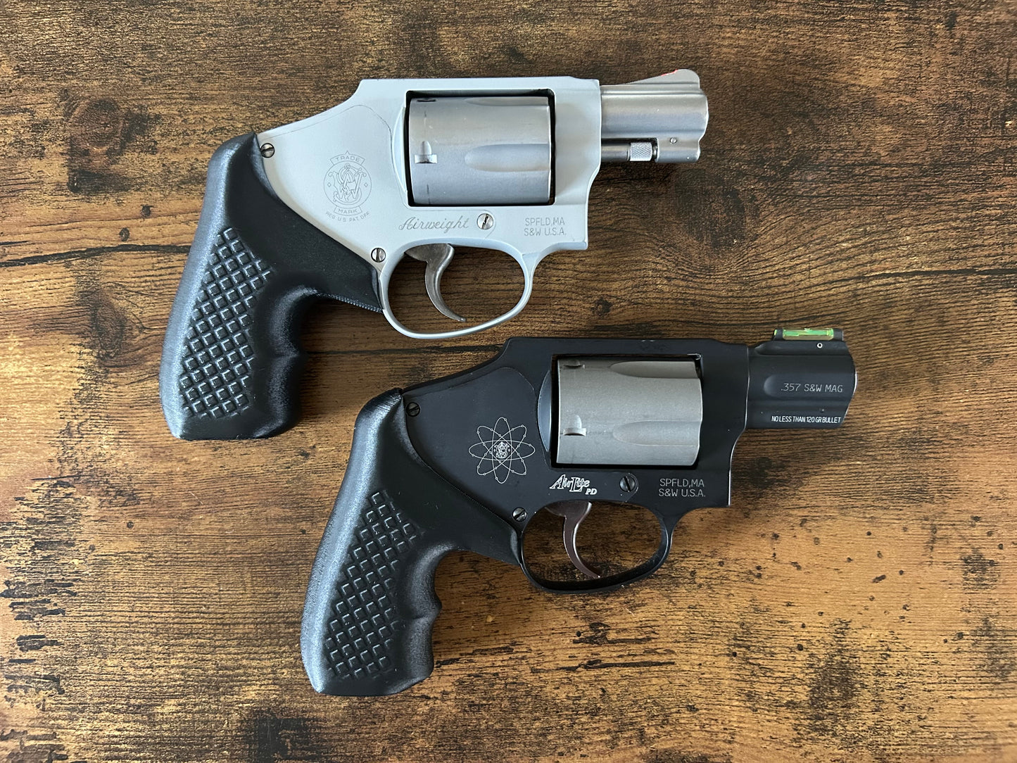 For the ultra-minimalist revolver user who conceal-carries in the pocket: Ultra-concealable boot grips for the Smith & Wesson J-Frame line, optimized for pocket-carry. Recoil Rider grips are the the lightest boot grips available for the J-Frame, plus they absorb recoil with a slim profile and a snag-free draw. They also improve the grip angle of your S&W J-Frame for a more natural point-of-aim. If you're carrying your revolver the pocket, these boot grips will provide a superior shooting and CCW experience.