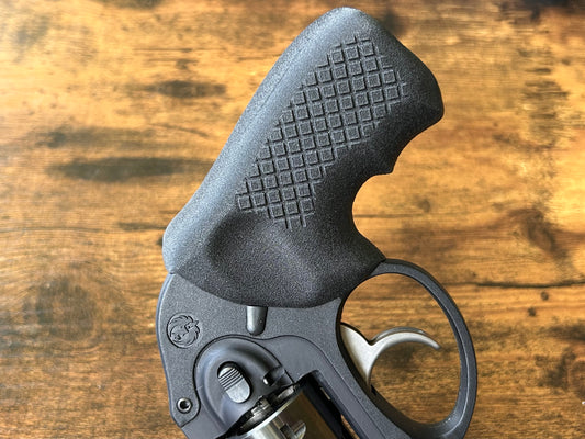 For the ultra-minimalist revolver user who conceal-carries in the pocket: Ultra-concealable boot grips for the Ruger LCR and LCRx line, optimized for pocket-carry. Recoil Rider grips are the the lightest boot grips available for the LCR, plus they absorb recoil with a slim profile and a snag-free draw. They cover the backstrap to optimize trigger reach, and feature an intuitive grip angle for a natural point-of-aim. If you're carrying your revolver the pocket, these boot grips are for you.