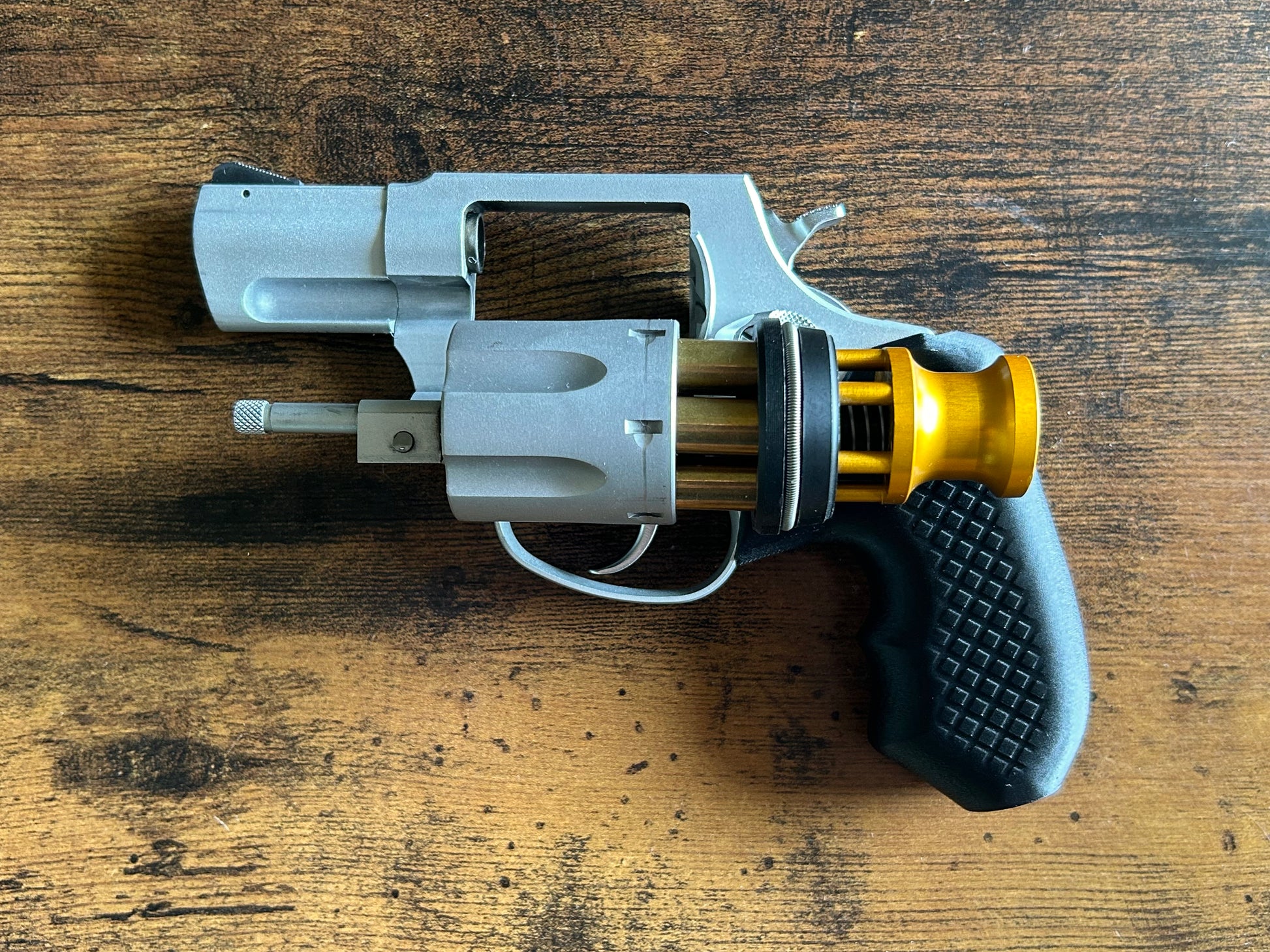"Zero-compromise" concealed carry grips for the Taurus 856 line. Before, wheelgun folks had to choose between shooting comfort (rubber grips) or carry comfort (wood or G10 grips). Recoil Rider revolver grips provide both, featuring the recoil absorption of rubber grips with the snag-free comfort of wooden grips. Plus, they reduce the weight for easier carry and improve the grip angle of your Taurus 856 for a more natural point-of-aim. If you're carrying your revolver AIWB or in the pocket, these utilitarian