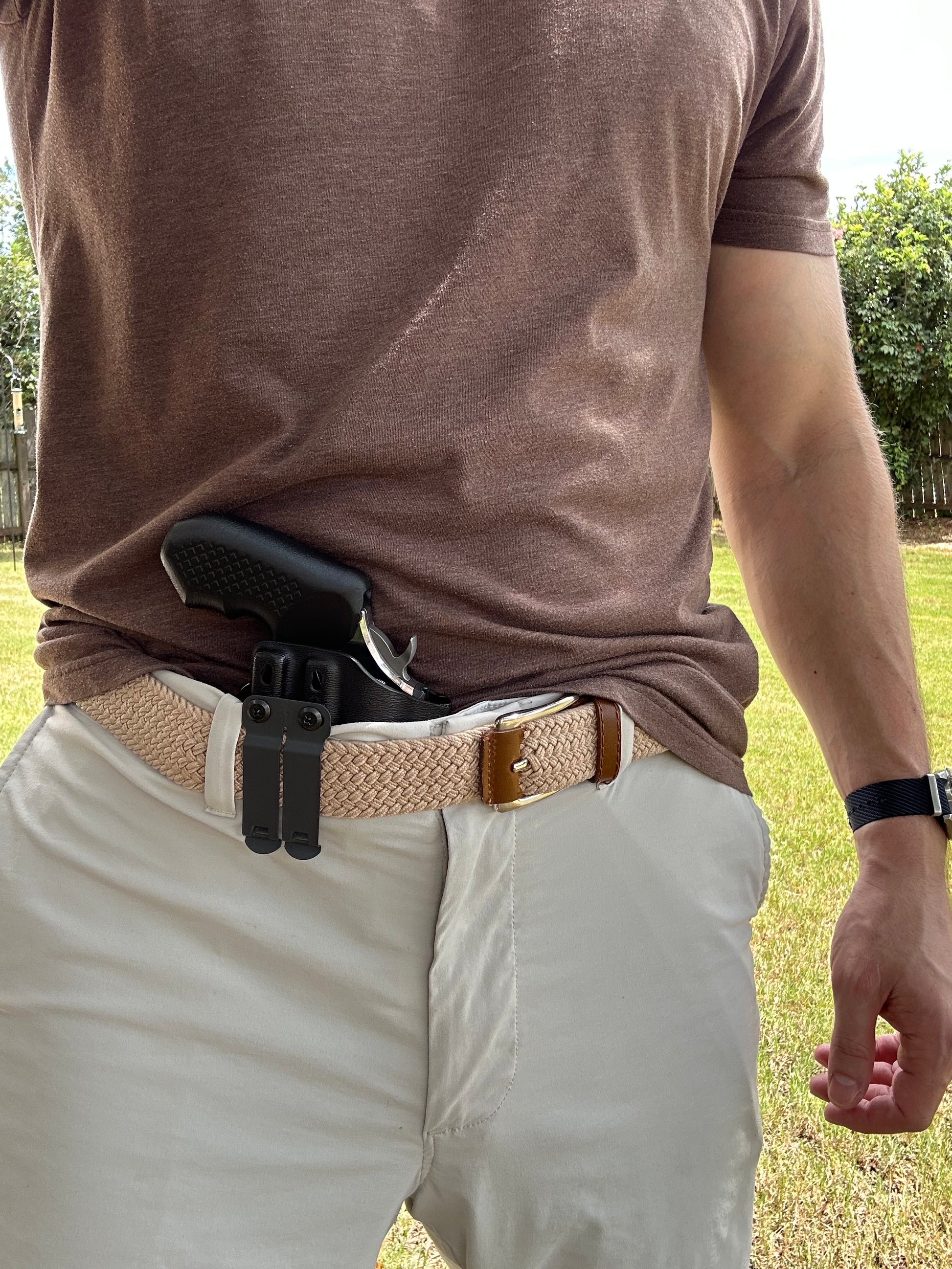 Concealed carry grips for the hammered Diamondback SDR revolver. Before, wheelgun folks had to choose between shooting comfort (rubber grips) or carry comfort (wood or G10 grips). Recoil Rider revolver grips provide both, featuring the recoil absorption of rubber grips with the snag-free comfort of wooden grips. Plus, they reduce the weight for easier carry and improve the grip angle of your Diamondback SDR for a more natural point-of-aim. Perfect if you're carrying your revolver AIWB or in the pocket.