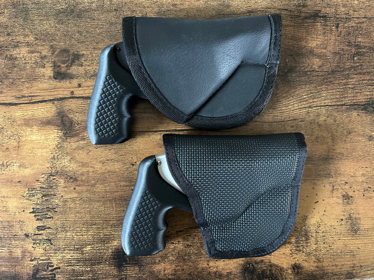 For the ultra-minimalist revolver user who conceal-carries in the pocket: Ultra-concealable boot grips for the Smith & Wesson J-Frame line, optimized for pocket-carry. Recoil Rider grips are the the lightest boot grips available for the J-Frame, plus they absorb recoil with a slim profile and a snag-free draw. They also improve the grip angle of your S&W J-Frame for a more natural point-of-aim. If you're carrying your revolver the pocket, these boot grips will provide a superior shooting and CCW experience.
