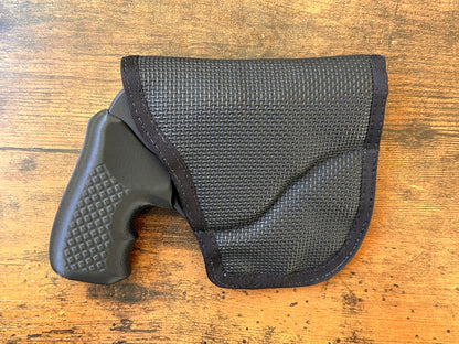 Ruger LCR with Recoil Rider Boot Grips in the DeStantis Pocket Holster.
