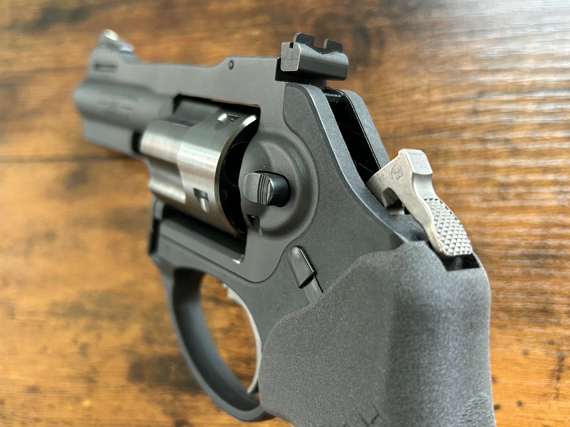For the ultra-minimalist revolver user who conceal-carries in the pocket: Ultra-concealable boot grips for the Ruger LCR and LCRx line, optimized for pocket-carry. Recoil Rider grips are the the lightest boot grips available for the LCR, plus they absorb recoil with a slim profile and a snag-free draw. They cover the backstrap to optimize trigger reach, and feature an intuitive grip angle for a natural point-of-aim. If you're carrying your revolver the pocket, these boot grips are for you.