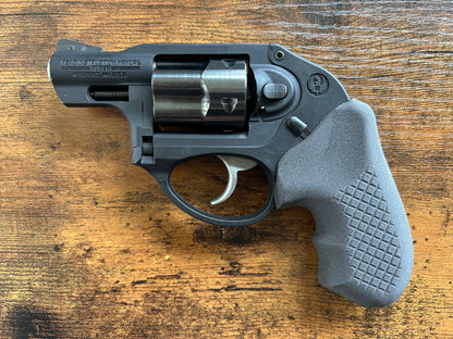 "Zero-compromise" concealed carry grips for the Ruger LCR and LCRx revolvers. Before, wheelgun folks had to choose between shooting comfort (rubber grips) or carry comfort (wood or G10 grips). Recoil Rider revolver grips provide both, featuring the recoil absorption of rubber grips with the snag-free comfort of wooden grips. Plus, they reduce the weight for easier carry. If you're carrying your revolver AIWB or in the pocket, these utilitarian grips will provide a superior shooting and CCW experience.