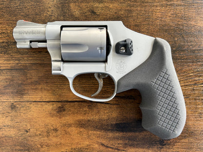Concealed carry grips for the Smith and Wesson J-Frame line. Before, wheelgun folks had to choose between shooting comfort (rubber grips) or carry comfort (wood or G10 grips). Recoil Rider revolver grips provide both, featuring the recoil absorption of rubber grips with the snag-free comfort of wooden grips. Plus, they reduce the weight for easier carry and improve the grip angle of your S&W J-Frame for a more natural point-of-aim. Easily carry your revolver AIWB or in the pocket.