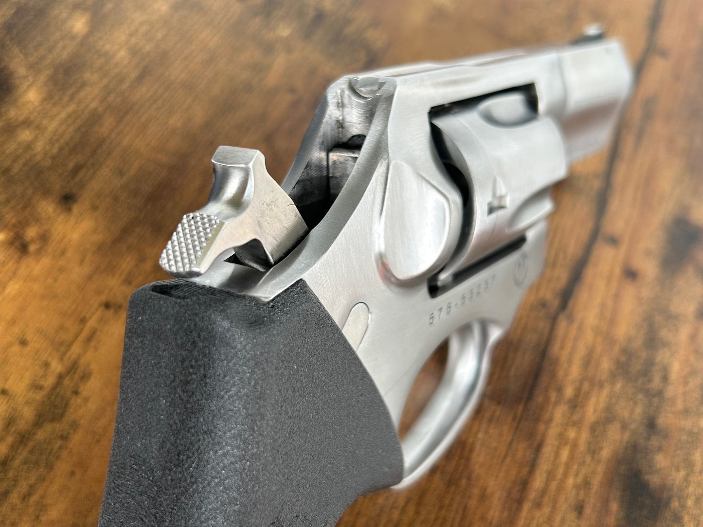 "Zero-compromise" concealed carry grips for the Ruger SP101 revolver. Before, wheelgun folks had to choose between shooting comfort (rubber grips) or carry comfort (wood or G10 grips). Recoil Rider revolver grips provide both, featuring the recoil absorption of rubber grips with the snag-free comfort of wooden grips. Plus, they reduce the weight for easier carry and improve the grip angle of your Ruger SP101 for a more natural point-of-aim. CCW grips for folks who carry their Ruger SP101 Appendix.