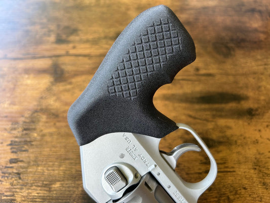 For the ultra-minimalist revolver user who conceal-carries in the pocket: Ultra-concealable boot grips for the Kimber K6XS and K6S (DAO) revolvers, optimized for pocket-carry. Recoil Rider grips are the the lightest boot grips available for the Kimber K6 revolver, plus they absorb recoil with a slim profile and a snag-free draw. If you're carrying your revolver the pocket, these boot grips will provide a superior shooting and CCW experience.