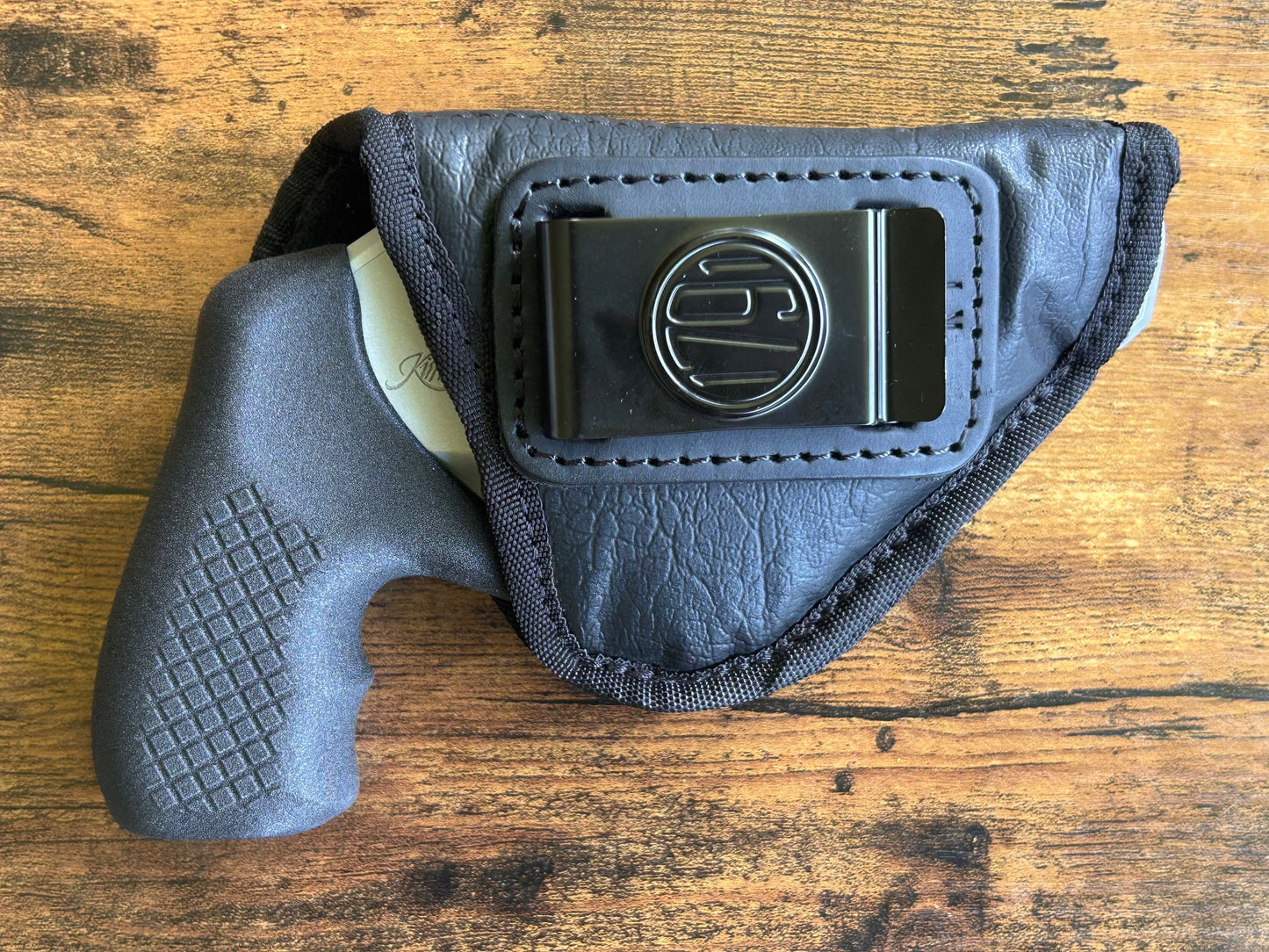 Kimber K6xs DAO snubnose revolver with Recoil Rider grips and the 1791 IWB holster.