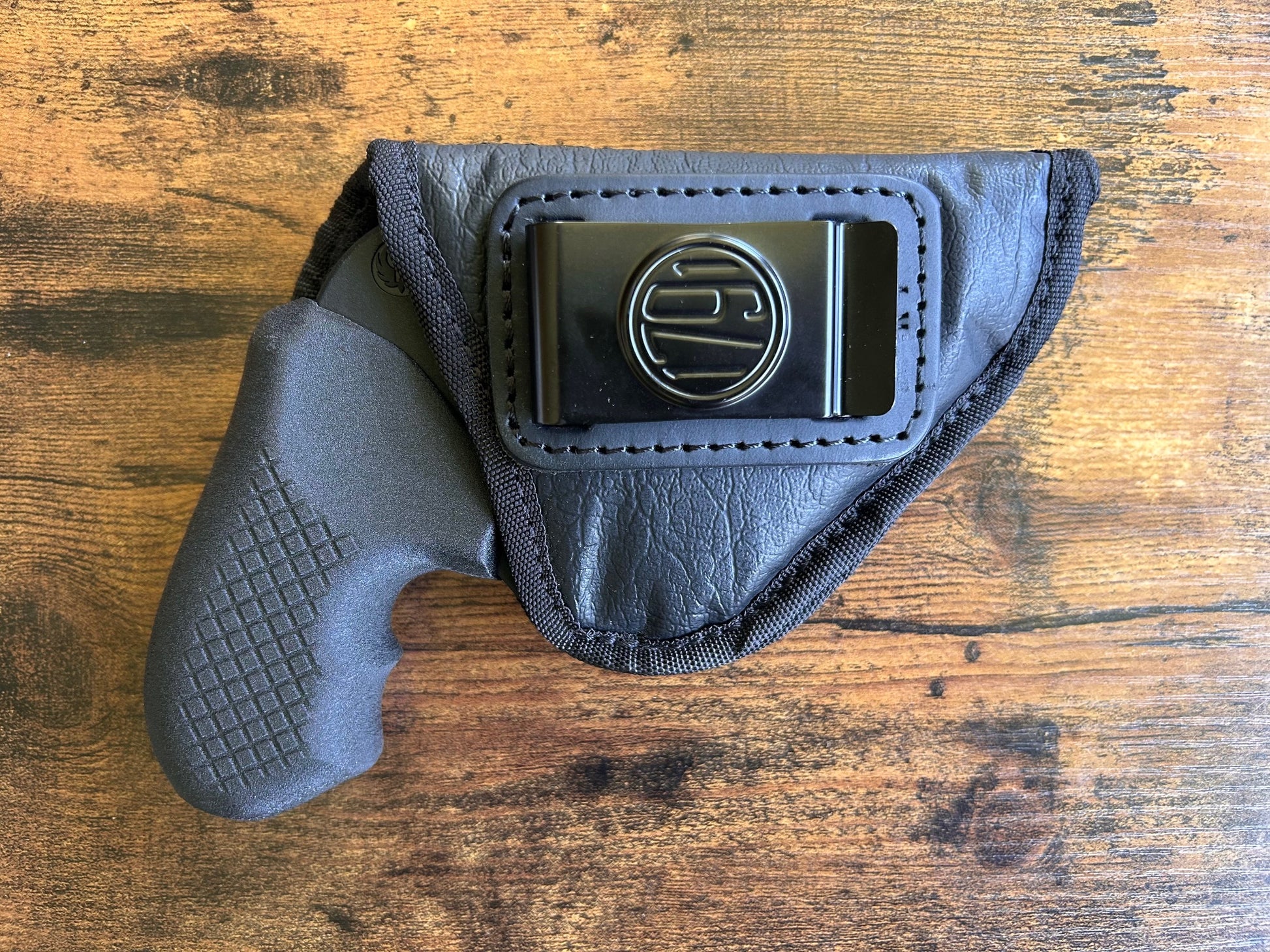 Ruger LCR with Recoil Rider CCW Grips in the 1791 Holster for appendix carry.