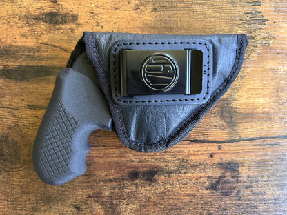 Ruger LCR with Recoil Rider CCW Grips in the 1791 Holster for appendix carry.